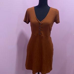 Womens short stretchy brown dress from forever 21 size small